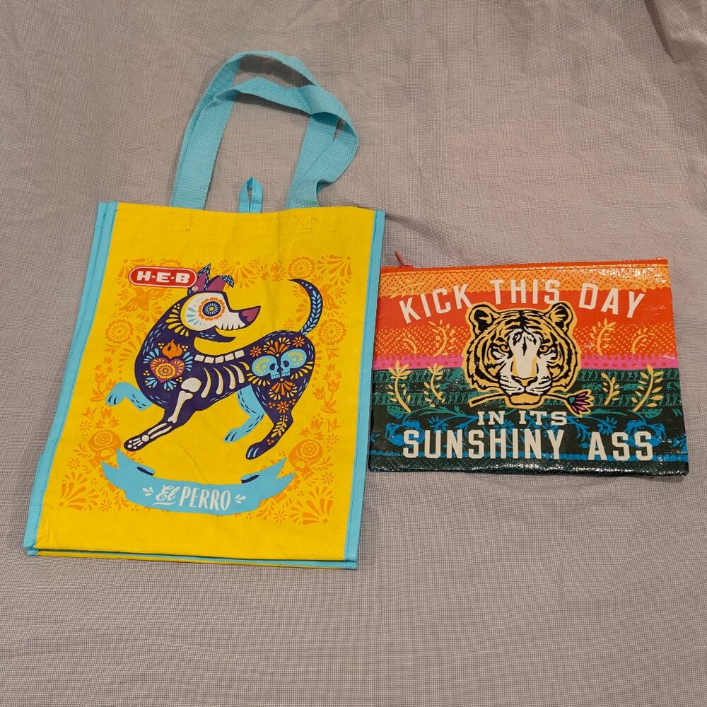HEB Tote and Zip Tiger Bag, New